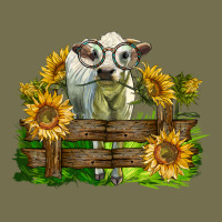 Charolais Heifer With Sunflowers Vintage Hoodie | Teevron