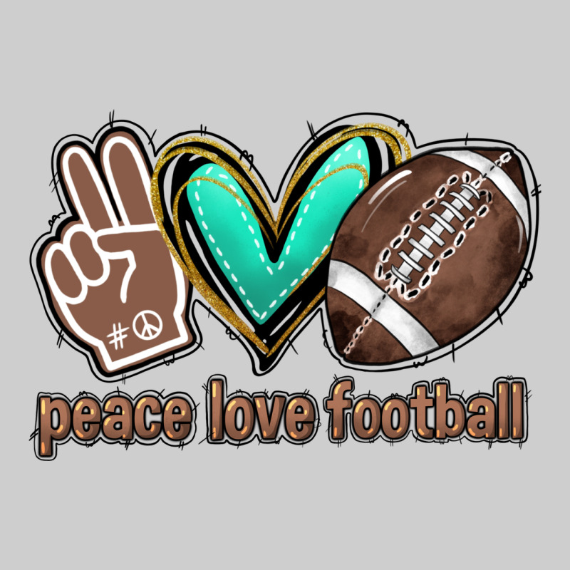 Peace Love Football Premium Sweatshirt by HowdyJamesFarm | Teevron
