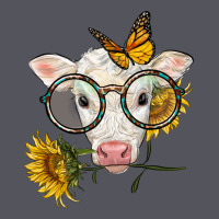 Charolais Calf With Sunflowers And Butterfly Vintage Hoodie | Teevron