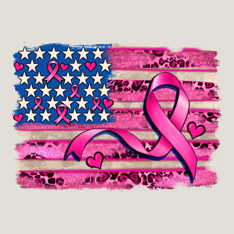 American Flag And  Cancer Ribbon Pattern Heavy Core Tee by AdoDesignShop | Teevron