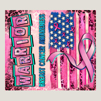 Warrior Breast Cancer And American Flag Heavy Core Tee | Teevron
