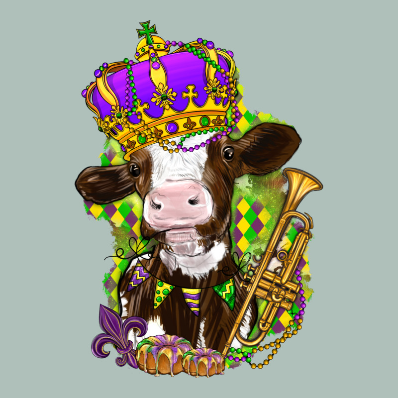 Mardi Gras Cow Heavyweight Hoodie by HowdyJamesFarm | Teevron