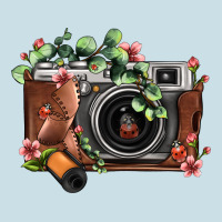 Floral Eucalyptus Film Roll Vintage Camera Ladies Tee | Teevron