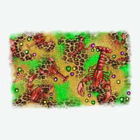 Mardi Gras Crawfish And Glitter Background Urban Heavy Tee | Teevron
