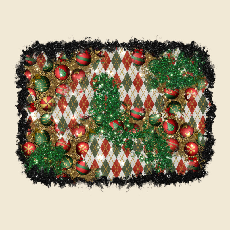 Christmas Ornament And Diamond Plaid  Background Premium Tee by BundleAndBundleShop | Teevron