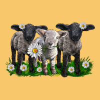 Baby Sheeps With Daisies Vintage Hoodie | Teevron