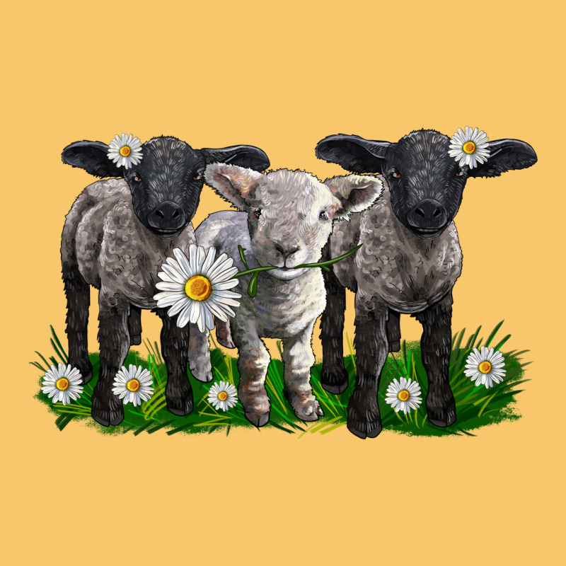 Baby Sheeps With Daisies Vintage Hoodie by LillyAllenDesigns | Teevron