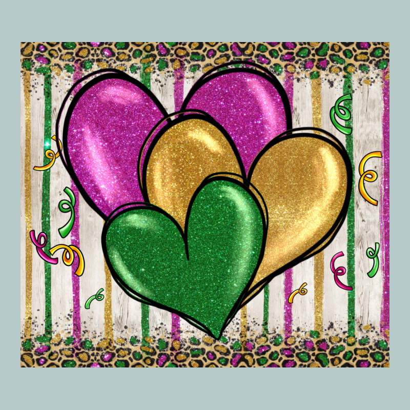 Mardi Gras Heart Heavy Core Tee by BarkalooDesign | Teevron