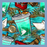 Fish Coffee Cups And Reeds With Paper Boat And Leopard Lake Seamless P Urban Hoodie | Teevron