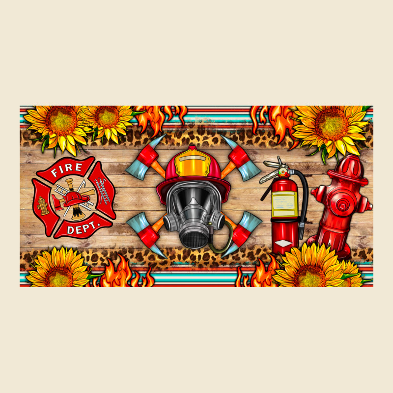 Firefighter Air Mask Sunflower And Elementary License Plate Ladies Tee by HRA Design Shop | Teevron