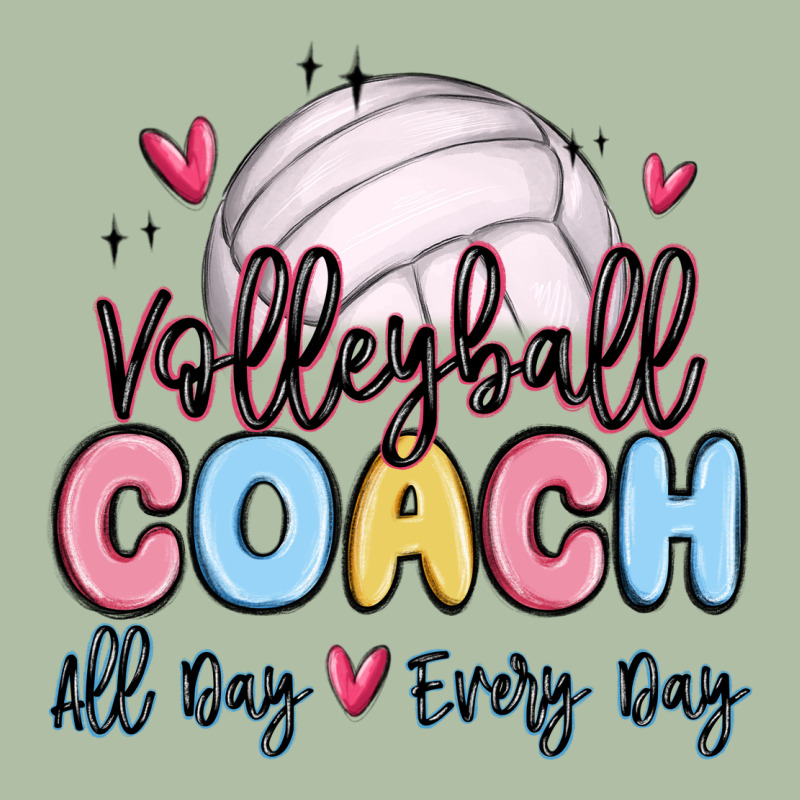 Volleyball Coach All Day Every Day Urban Heavy Tee by MaliasSmallBusiness | Teevron