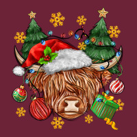 Christmas Highland Cow Long Sleeve Tee | Teevron