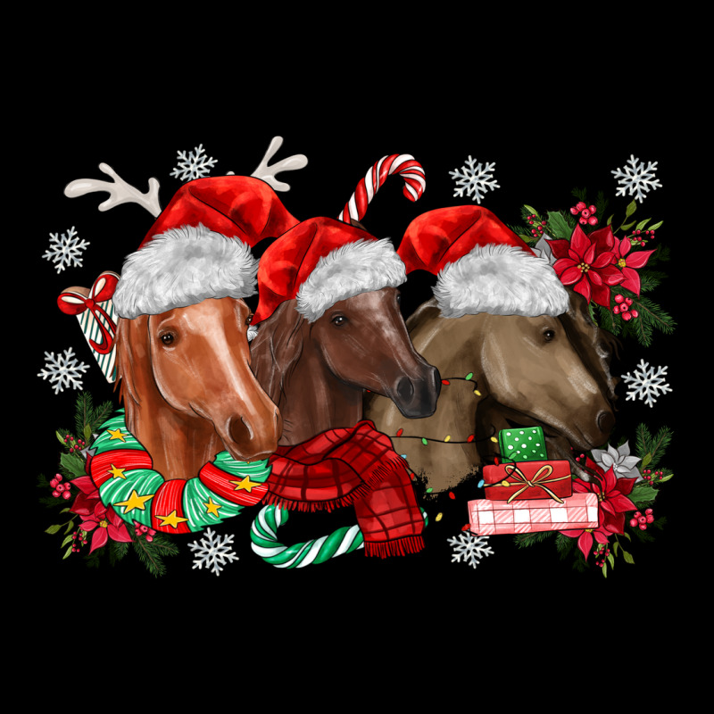 Christmas Horses Long Sleeve Tee by MaliasSmallBusiness | Teevron