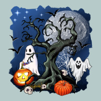 Halloween Tree And Ghosts Heavy Core Tee | Teevron