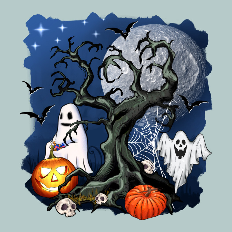 Halloween Tree And Ghosts Heavy Core Tee by AdoDesignShop | Teevron
