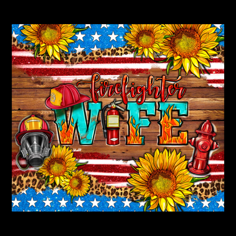 American Flag Firefighter Wife Ladies Tee by HRA Design Shop | Teevron