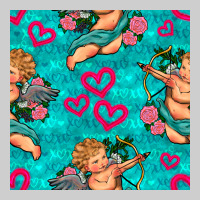 Valentines Day Cupid And Neon Heart Seamless Pattern Premium Tee | Teevron