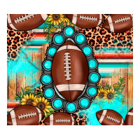 football leopard turquoise gemstone sunflower | Teevron