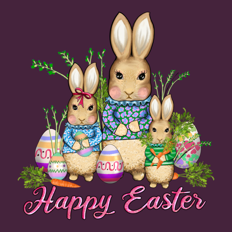 Easter Bunny Family Wıth Carrots And Eggs Premium Tee by AdoDesignShop | Teevron