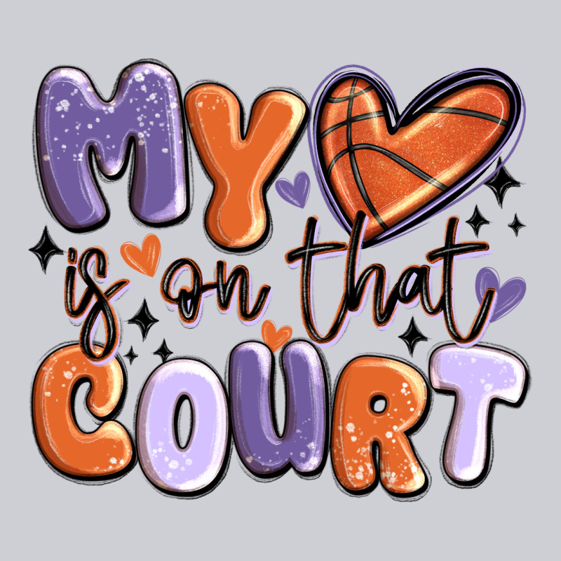 My Heart Is On That Court Heavyweight Sweatshirt by MaliasSmallBusiness | Teevron