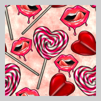 Valentines Day Lollipops And Lips Seamless Pattern Premium Tee | Teevron