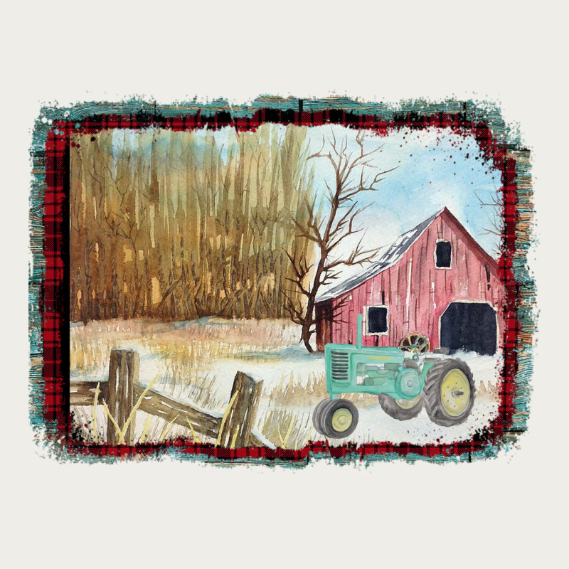 Christmas Barn Tractor Snow Zipper Hoodie by Bettercallsaul | Teevron