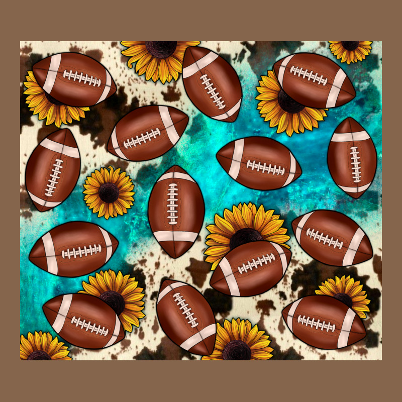 Football Turquoise Sunflower Premium Tee by JahusDesignShop | Teevron