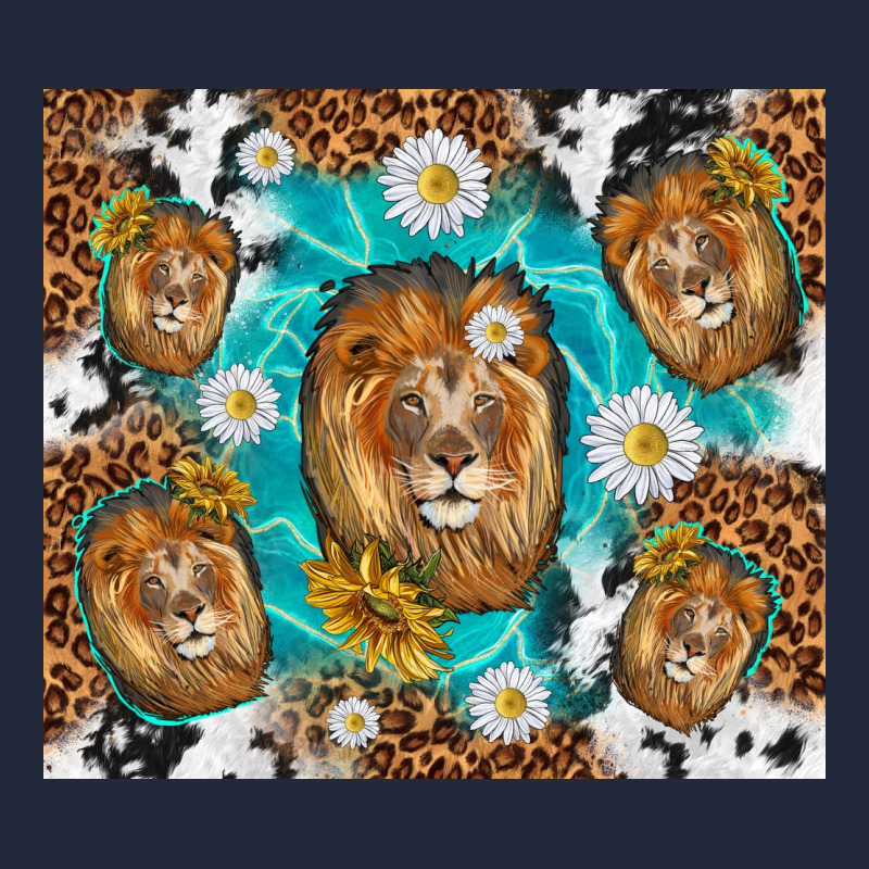 Lion With Leopard And Cowhide Pattern Premium Sweatshirt by TumblerDesignByShophia | Teevron