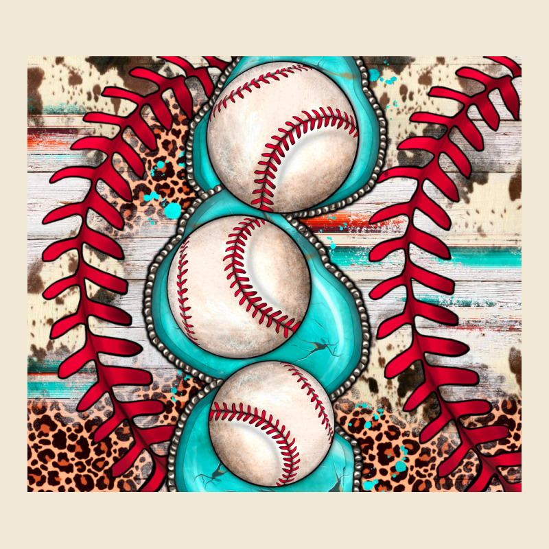 Baseball Leopard Cowhide Turquoise Premium Tee by JahusDesignShop | Teevron