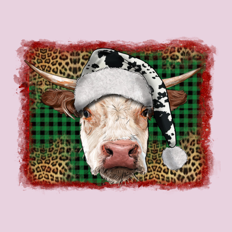 Merry Christmas Hereford Cow With Background Ladies Tee by RanaPortraitStore | Teevron