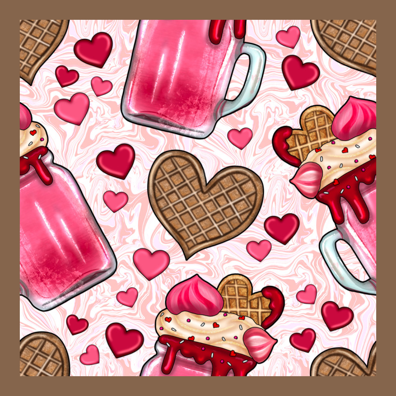 Valentines Day Milkshake Seamless Pattern Premium Tee by BundleAndBundleShop | Teevron