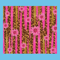 Glitter Pink Stripe Leopard Pattern With Flowers Premium Sweatshirt | Teevron