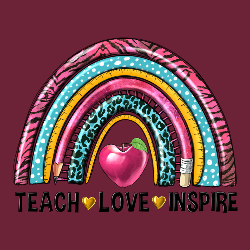 Rainbow Teach Love Inspire Long Sleeve Tee by NancyCooperArtShop | Teevron