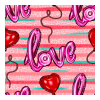 valentines day heart and love balloons seamless pattern | Teevron