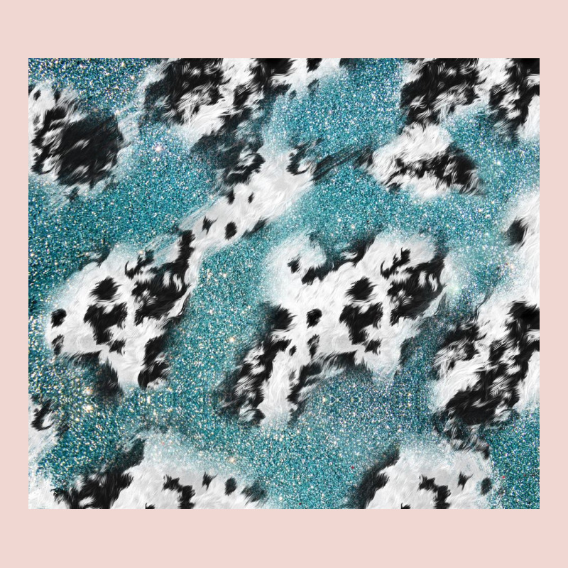 Teal Glitter And Cowhide Premium Sweatshirt by TumblerDesignByShophia | Teevron