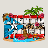 Puerto Rico And Flowers With Frog Heavy Core Tee | Teevron