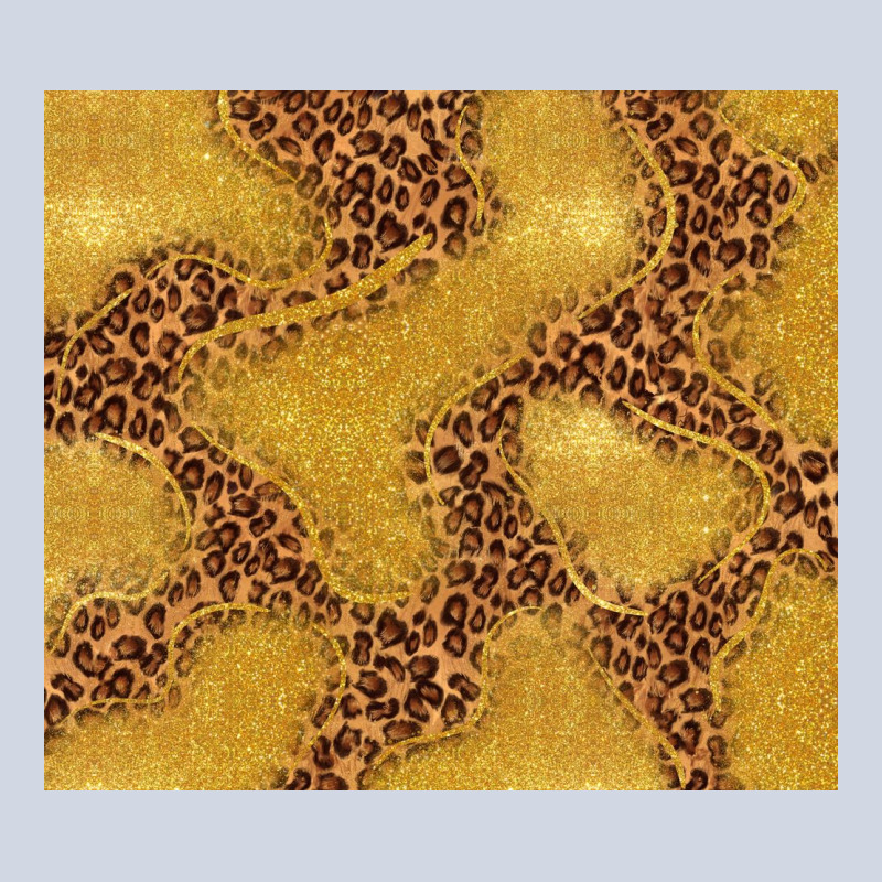 Gold Glitter With Leopard Pattern Premium Sweatshirt by TumblerDesignByShophia | Teevron
