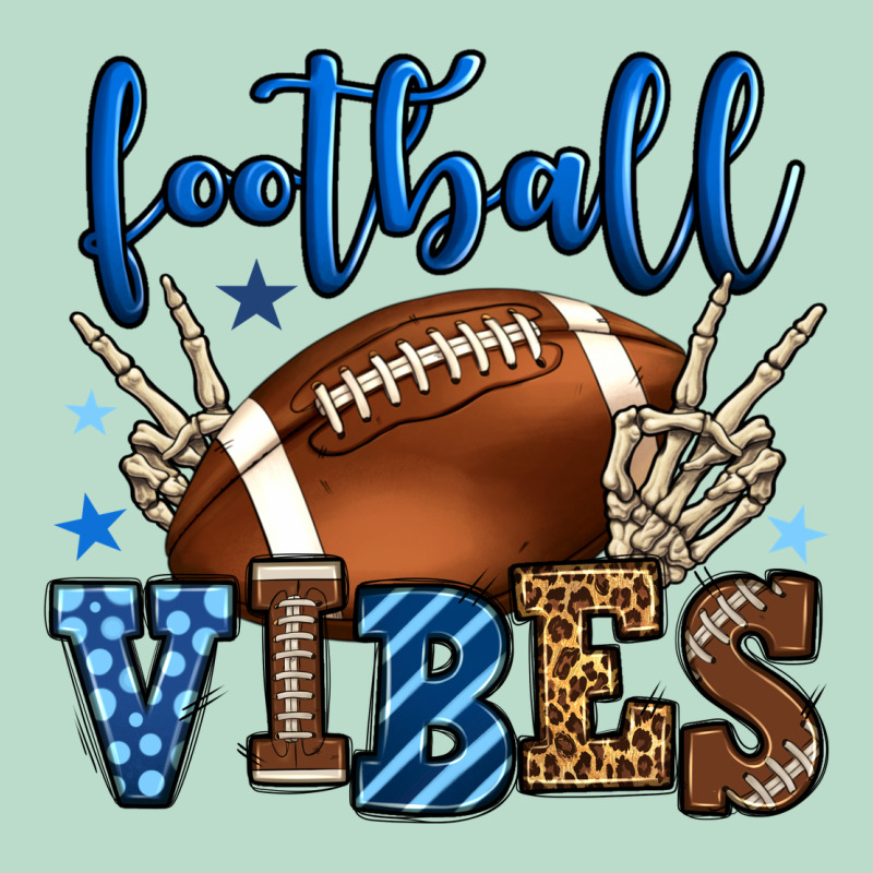 Football Vibes Blue And Grey Team Color Premium Hoodie by HowdyJamesFarm | Teevron