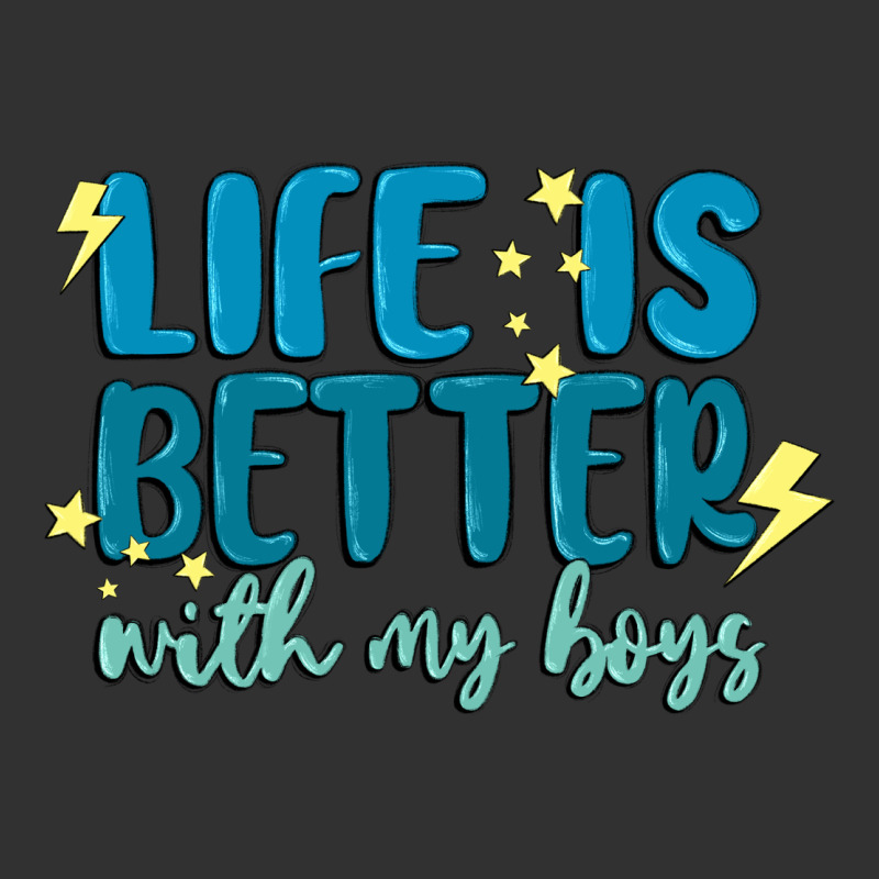Life Is Better With My Boys Urban Heavy Tee by MaliasSmallBusiness | Teevron