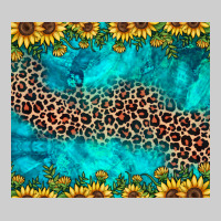 Leopard Turquoise Sunflower Premium Tee | Teevron
