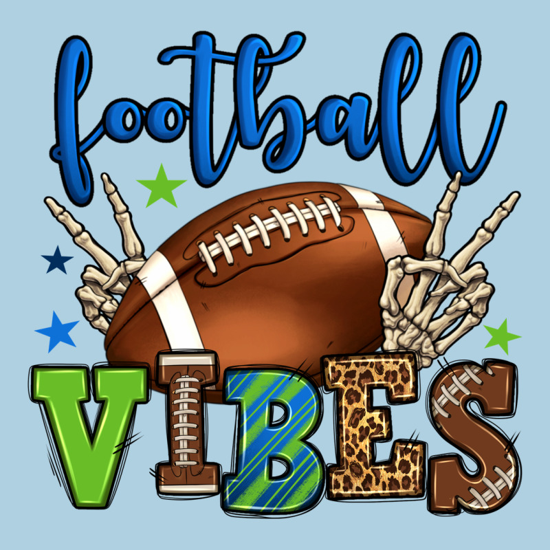 Football Vibes Green And Blue Premium Hoodie by HowdyJamesFarm | Teevron