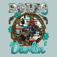 Western Rodeo Darlin' Bullfighter Serape Cowhide Turquoise Gemstones Heavy Core Tee | Teevron