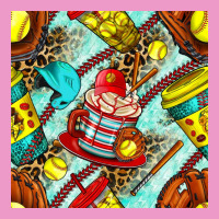 Softball Coffee Cup And Bat With Leopard Seamless Pattern Bbs Urban Hoodie | Teevron
