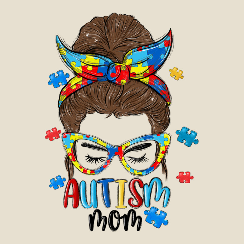 Messy Bun Autism Mom Urban Heavy Tee by MaliasSmallBusiness | Teevron