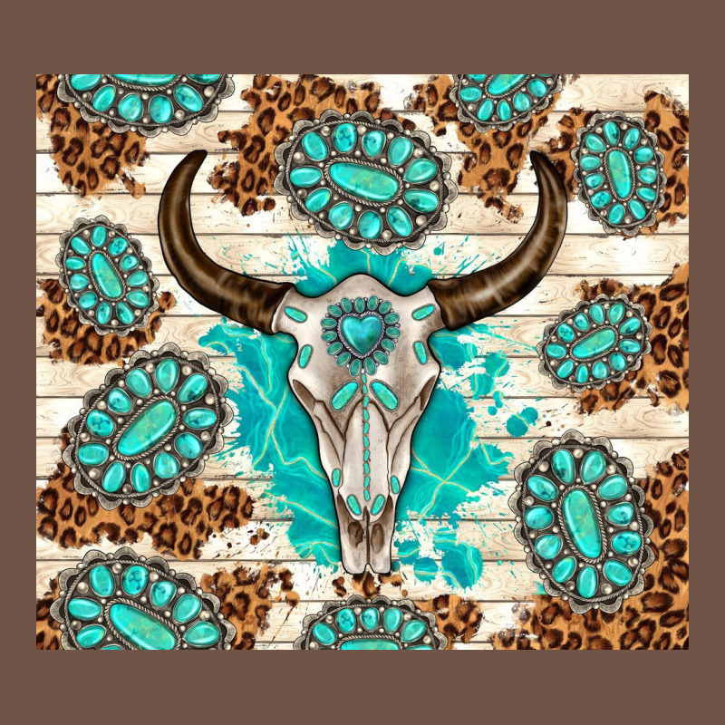 Gemstone Bull Skull Leopard Premium Sweatshirt by TumblerDesignByShophia | Teevron