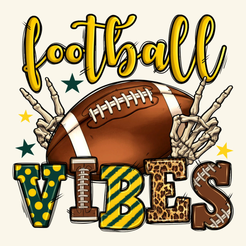 Football Vibes Yellow And Green Team Color Premium Hoodie by HowdyJamesFarm | Teevron