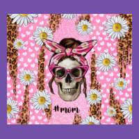 Skull Mom Pink Glitter With Daisy Premium Sweatshirt | Teevron
