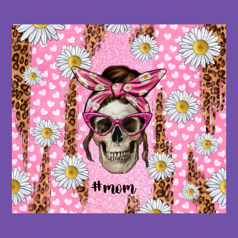 Skull Mom Pink Glitter With Daisy Premium Sweatshirt by TumblerDesignByShophia | Teevron