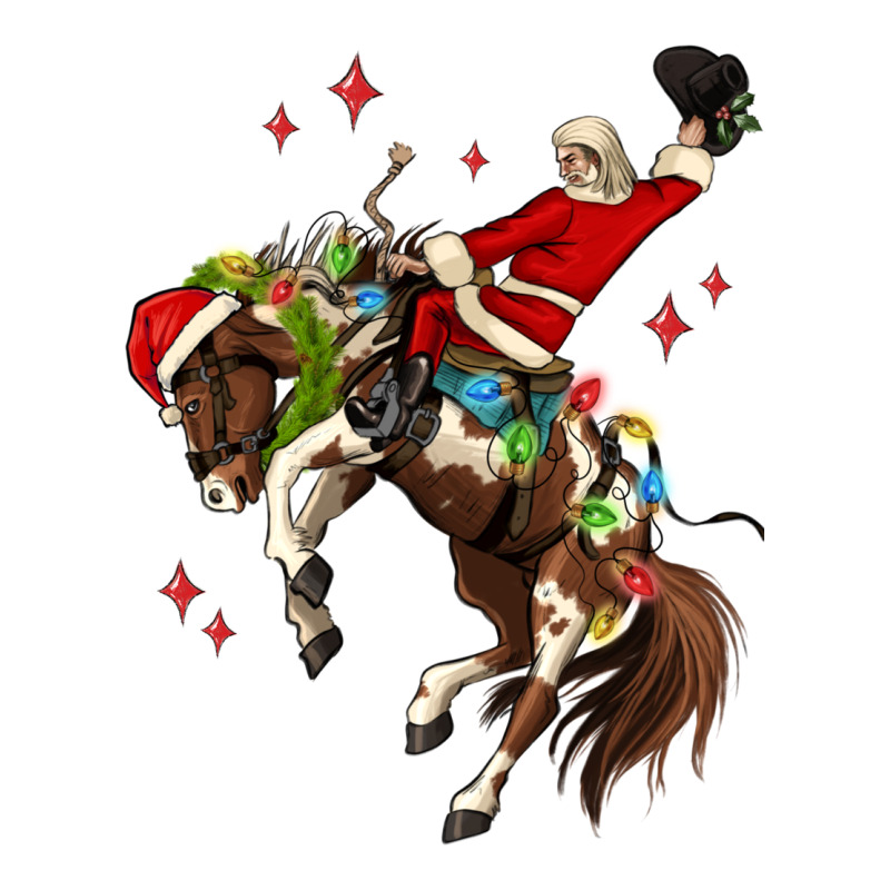 Christmas Cowboy Santa Long Sleeve Tee by MaliasSmallBusiness | Teevron