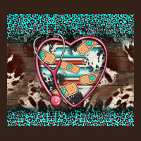 Western Nurse Stethoscope Turquoise Leopardes Heavy Core Tee | Teevron